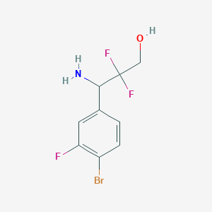 3-Amino-3-(4-bromo-3-fluorophenyl)-2,2-difluoropropan-1-OL