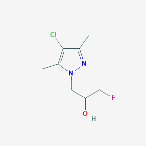 1-(4-Chloro-3,5-dimethyl-1H-pyrazol-1-yl)-3-fluoropropan-2-ol