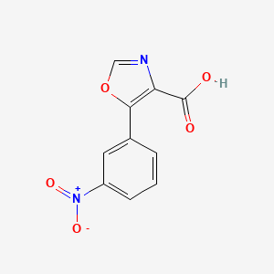 molecular formula C10H6N2O5 B1328587 5-(3-硝基苯基)恶唑-4-甲酸 CAS No. 951885-28-2