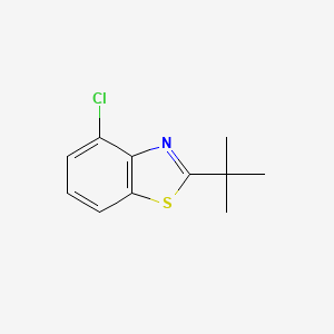 molecular formula C11H12ClNS B13285889 2-Tert-butyl-4-chloro-1,3-benzothiazole 