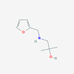 molecular formula C9H15NO2 B13285915 1-[(Furan-2-ylmethyl)amino]-2-methylpropan-2-ol 