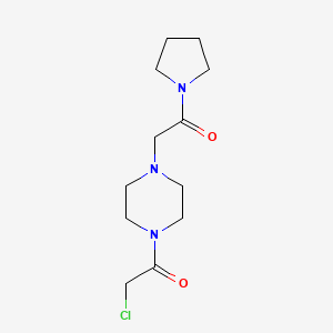 molecular formula C12H20ClN3O2 B13285923 1-(Chloroacetyl)-4-(2-oxo-2-pyrrolidin-1-ylethyl)piperazine 