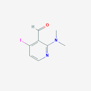 molecular formula C8H9IN2O B1328593 2-(N,N-二甲氨基)-3-甲酰基-4-碘吡啶 CAS No. 944709-71-1
