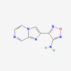 molecular formula C8H6N6O B1328594 4-(咪唑并[1,2-a]哒嗪-2-基)-1,2,5-恶二唑-3-胺 CAS No. 1031927-02-2