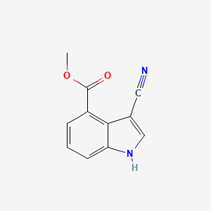 molecular formula C11H8N2O2 B1328595 Methyl 3-cyano-1H-indole-4-carboxylate CAS No. 939793-19-8