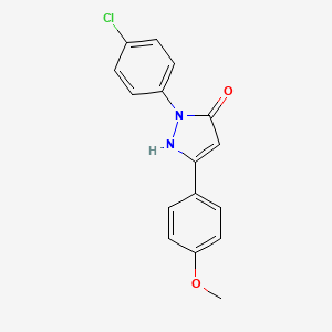 molecular formula C16H13ClN2O2 B1328601 1-(4-chlorophenyl)-3-(4-methoxyphenyl)-1H-pyrazol-5-ol CAS No. 1174858-83-3