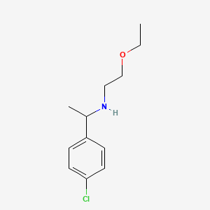 molecular formula C12H18ClNO B13286049 [1-(4-Chlorophenyl)ethyl](2-ethoxyethyl)amine 