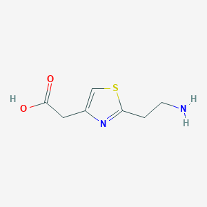 molecular formula C7H10N2O2S B13286052 2-[2-(2-Aminoethyl)-1,3-thiazol-4-yl]acetic acid 