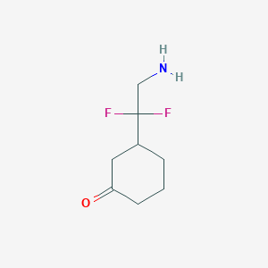 3-(2-Amino-1,1-difluoroethyl)cyclohexan-1-one