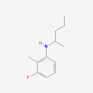 molecular formula C12H18FN B13286121 3-fluoro-2-methyl-N-(pentan-2-yl)aniline 