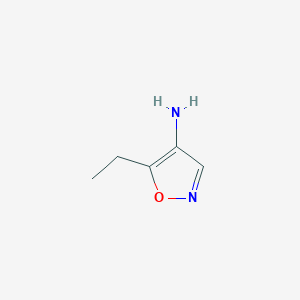 molecular formula C5H8N2O B13286125 5-Ethyl-1,2-oxazol-4-amine 