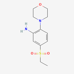 molecular formula C12H18N2O3S B1328614 5-乙磺酰基-2-吗啉-4-基-苯胺 CAS No. 942474-43-3