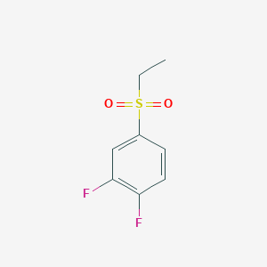 molecular formula C8H8F2O2S B1328615 1,2-二氟-4-乙磺酰苯 CAS No. 845617-59-6