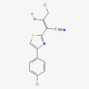 4-Chloro-2-[4-(4-chlorophenyl)-2,3-dihydro-1,3-thiazol-2-ylidene]-3-oxobutanenitrile