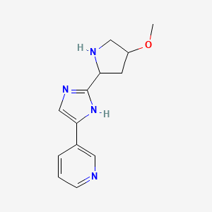 3-[2-(4-methoxypyrrolidin-2-yl)-1H-imidazol-5-yl]pyridine