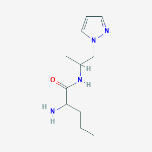 2-Amino-N-[1-(1H-pyrazol-1-yl)propan-2-yl]pentanamide