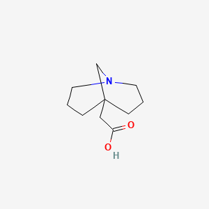 molecular formula C10H17NO2 B13286245 2-{1-Azabicyclo[3.3.1]nonan-5-yl}acetic acid 