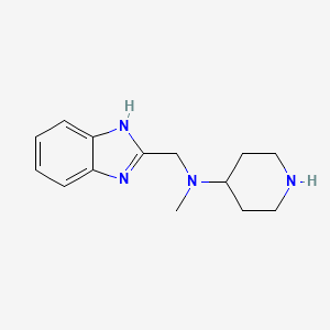 molecular formula C14H20N4 B13286249 N-(1H-1,3-Benzodiazol-2-ylmethyl)-N-methylpiperidin-4-amine 