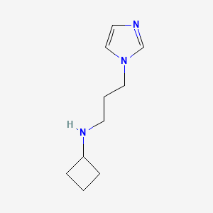 molecular formula C10H17N3 B13286263 N-[3-(1H-Imidazol-1-yl)propyl]cyclobutanamine 