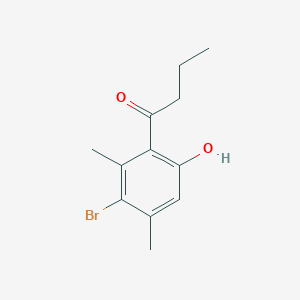 1-(3-Bromo-6-hydroxy-2,4-dimethylphenyl)butan-1-one