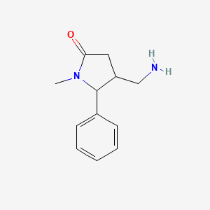 4-(Aminomethyl)-1-methyl-5-phenylpyrrolidin-2-one