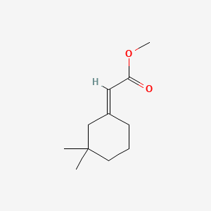 molecular formula C11H18O2 B13286416 Acetic acid, 2-(3,3-dimethylcyclohexylidene)-, methyl ester, (2E)- CAS No. 30346-25-9