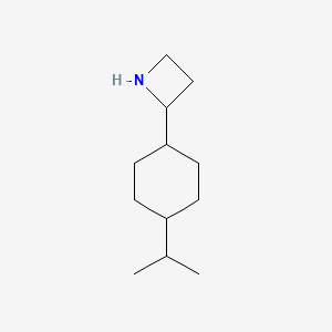 molecular formula C12H23N B13286426 2-[4-(Propan-2-yl)cyclohexyl]azetidine 