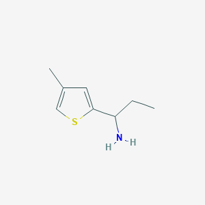 molecular formula C8H13NS B13286471 1-(4-Methyl-2-thienyl)propylamine 