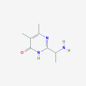 2-(1-Aminoethyl)-5,6-dimethyl-3,4-dihydropyrimidin-4-one