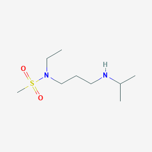 molecular formula C9H22N2O2S B13286523 N-Ethyl-N-{3-[(propan-2-yl)amino]propyl}methanesulfonamide 