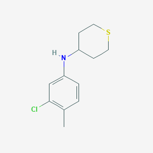 molecular formula C12H16ClNS B13286529 N-(3-chloro-4-methylphenyl)thian-4-amine 