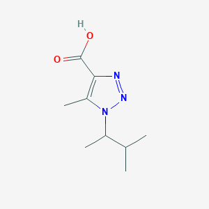 molecular formula C9H15N3O2 B13286547 5-Methyl-1-(3-methylbutan-2-yl)-1H-1,2,3-triazole-4-carboxylic acid 