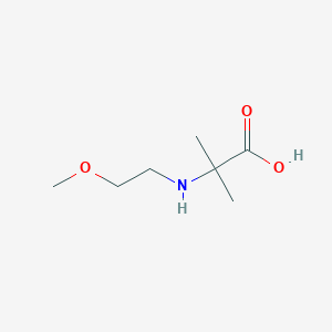 molecular formula C7H15NO3 B13286589 2-[(2-Methoxyethyl)amino]-2-methylpropanoic acid 