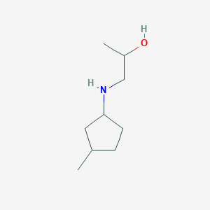 molecular formula C9H19NO B13286598 1-[(3-Methylcyclopentyl)amino]propan-2-ol 