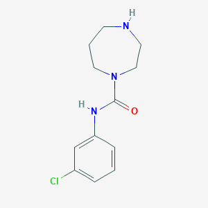 molecular formula C12H16ClN3O B13286662 N-(3-Chlorophenyl)-1,4-diazepane-1-carboxamide 