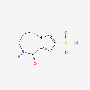 1-Oxo-1H,2H,3H,4H,5H-pyrrolo[1,2-a][1,4]diazepine-8-sulfonyl chloride