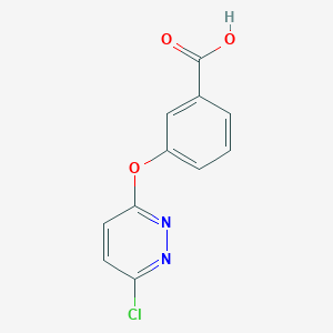 molecular formula C11H7ClN2O3 B1328672 3-(6-氯吡啶-3-氧基)苯甲酸 CAS No. 78747-71-4