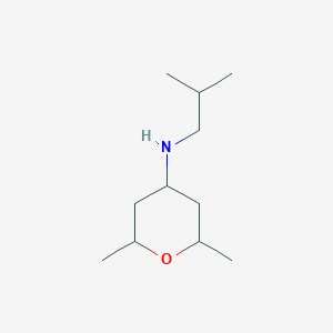 2,6-dimethyl-N-(2-methylpropyl)oxan-4-amine