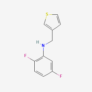 molecular formula C11H9F2NS B13286758 2,5-difluoro-N-(thiophen-3-ylmethyl)aniline 