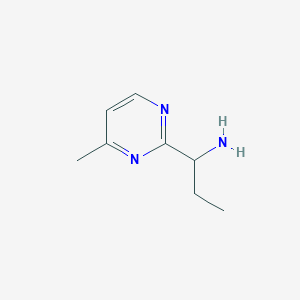 molecular formula C8H13N3 B13286792 1-(4-Methylpyrimidin-2-yl)propan-1-amine 