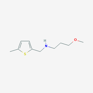 molecular formula C10H17NOS B13286797 (3-Methoxypropyl)[(5-methylthiophen-2-yl)methyl]amine 