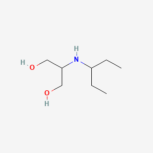 molecular formula C8H19NO2 B13286804 2-[(Pentan-3-yl)amino]propane-1,3-diol 