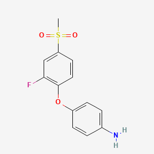 B1328681 4-[2-Fluoro-4-(methylsulphonyl)phenoxy]aniline CAS No. 1000339-83-2