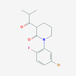 1-(5-Bromo-2-fluorophenyl)-3-(2-methylpropanoyl)piperidin-2-one