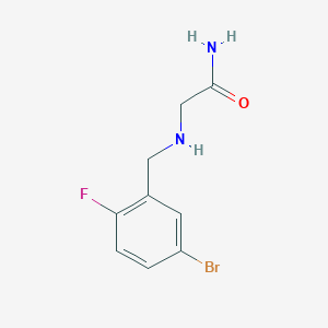 2-{[(5-Bromo-2-fluorophenyl)methyl]amino}acetamide