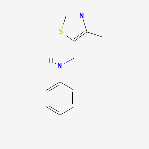 4-methyl-N-[(4-methyl-1,3-thiazol-5-yl)methyl]aniline