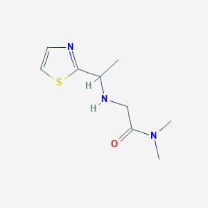 molecular formula C9H15N3OS B13286872 N,N-Dimethyl-2-{[1-(1,3-thiazol-2-yl)ethyl]amino}acetamide CAS No. 1341711-91-8