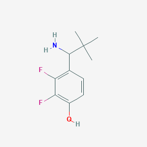 molecular formula C11H15F2NO B13286889 4-(1-Amino-2,2-dimethylpropyl)-2,3-difluorophenol 