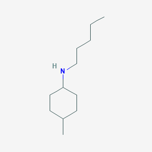 molecular formula C12H25N B13286986 4-methyl-N-pentylcyclohexan-1-amine 