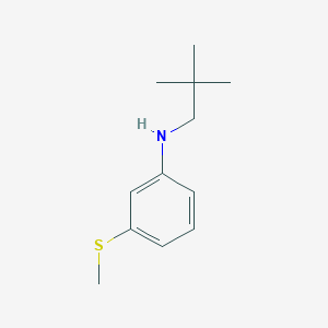 molecular formula C12H19NS B13287008 N-(2,2-dimethylpropyl)-3-(methylsulfanyl)aniline 